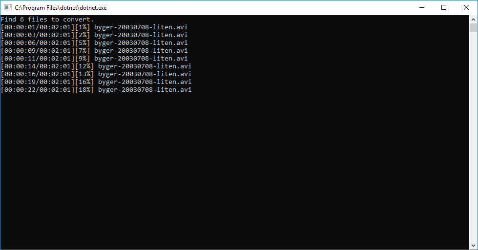 console output after adding log